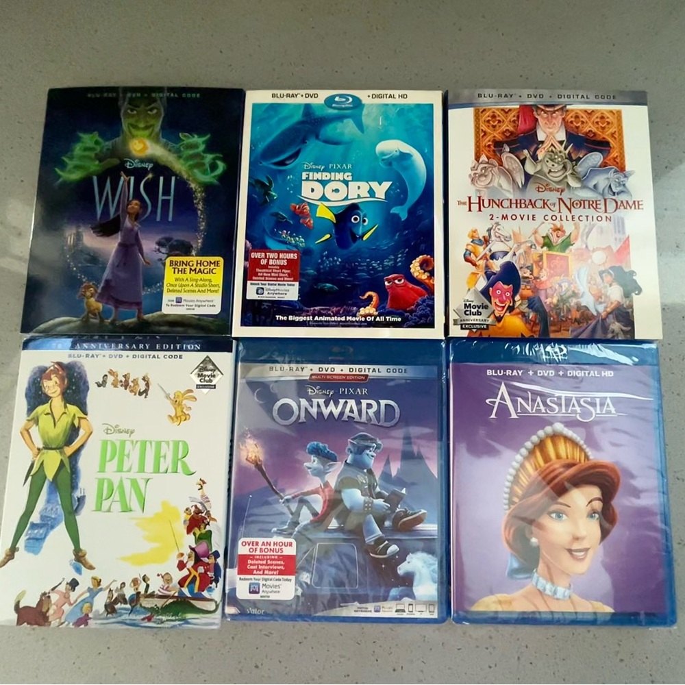 NEW!! Disney Blu Ray Movie Lot of 6